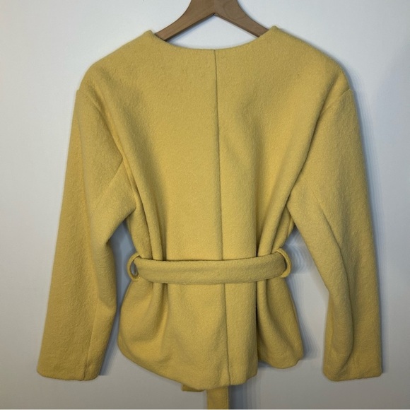 Joie Womens Yellow Belted Jacket with Gold Buttons, Size Medium - Picture 5 of 7